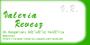 valeria revesz business card